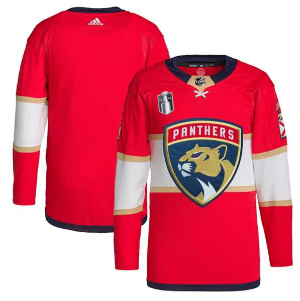 Men%27s Florida Panthers Blank Red 2023 Stanley Cup Final Stitched Jersey Dzhi
